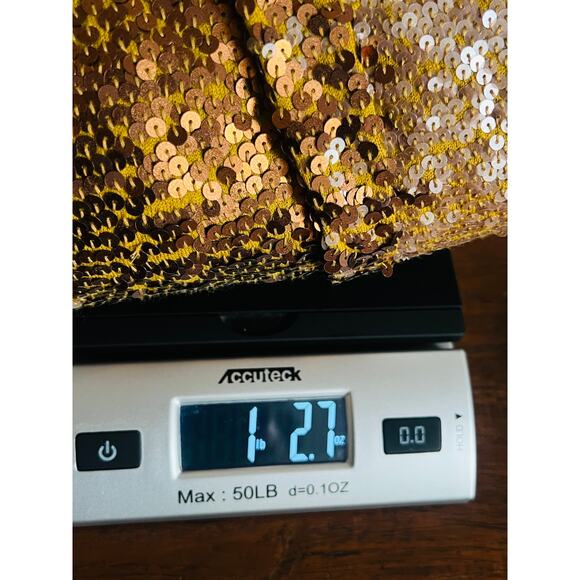 J Crew Collection Gold Sequin Greek Style Dress Size M Cotton Silk Pullover - Picture 10 of 10